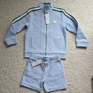 Jacadi Light Blue and Green Kids Matching Set